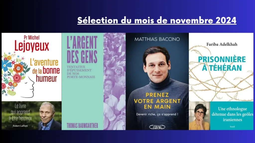 Les 5 LIVRES DU MOIS DE novembre 2024