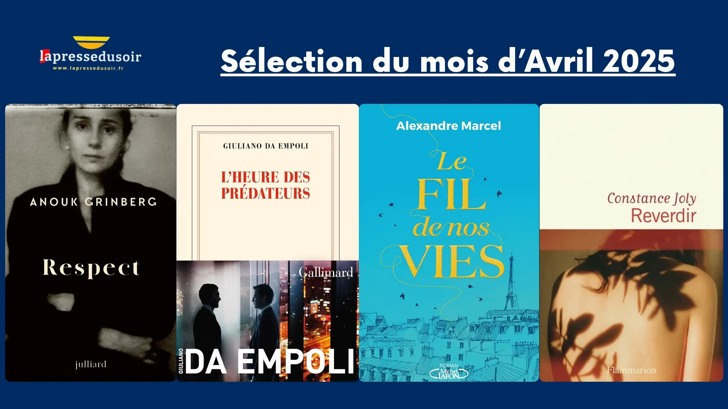 Les 5 Livres du mois d'Avril 2025